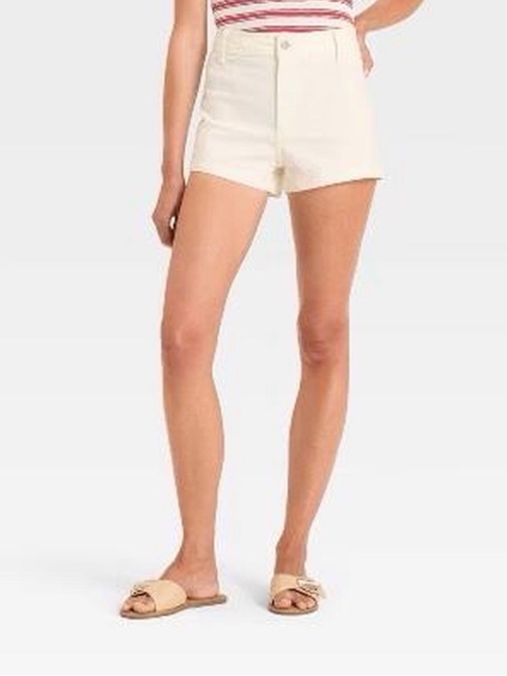 NWT Universal Thread High Waist White Sailor Shorts Size 6